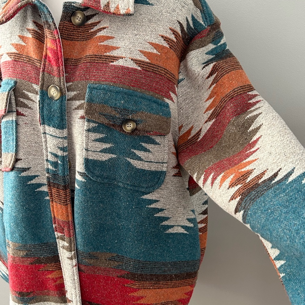 Aris Multicolor Patterned Utility Jacket - image 2